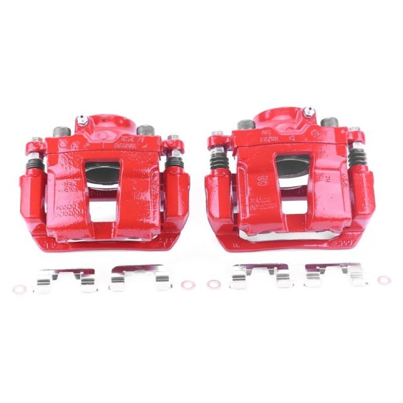 Power Stop 11-15 Hyundai Sonata Front Red Calipers w/Brackets – Pair