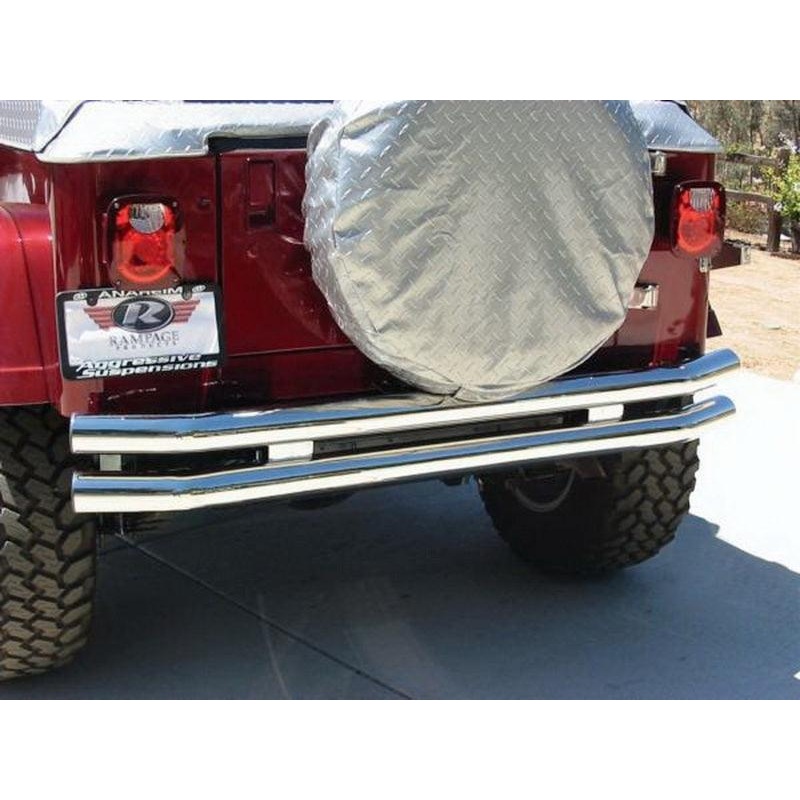 Rampage 1976-1983 Jeep CJ5 Double Tube Rear Bumper – Stainless
