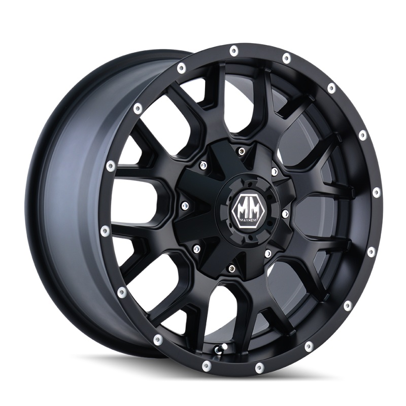 Mayhem 8015 Warrior 18×9 / 5×114.3 BP / -12mm Offset / 87mm Hub Matte Black Wheel