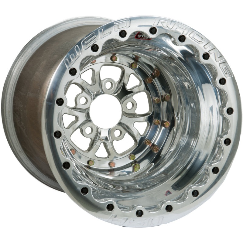 Weld V-Series 16×16 / 5×5 BP / 5in. BS Polished Wheel – Polished Double Beadlock