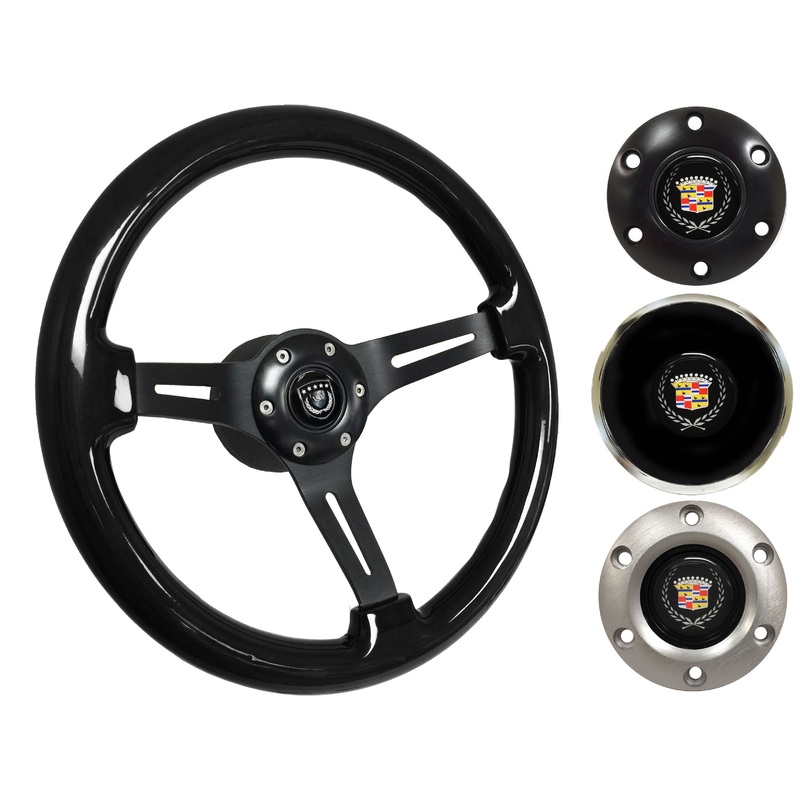 1969-89 Cadillac Steering Wheel Kit | Black Ash Wood | ST3073