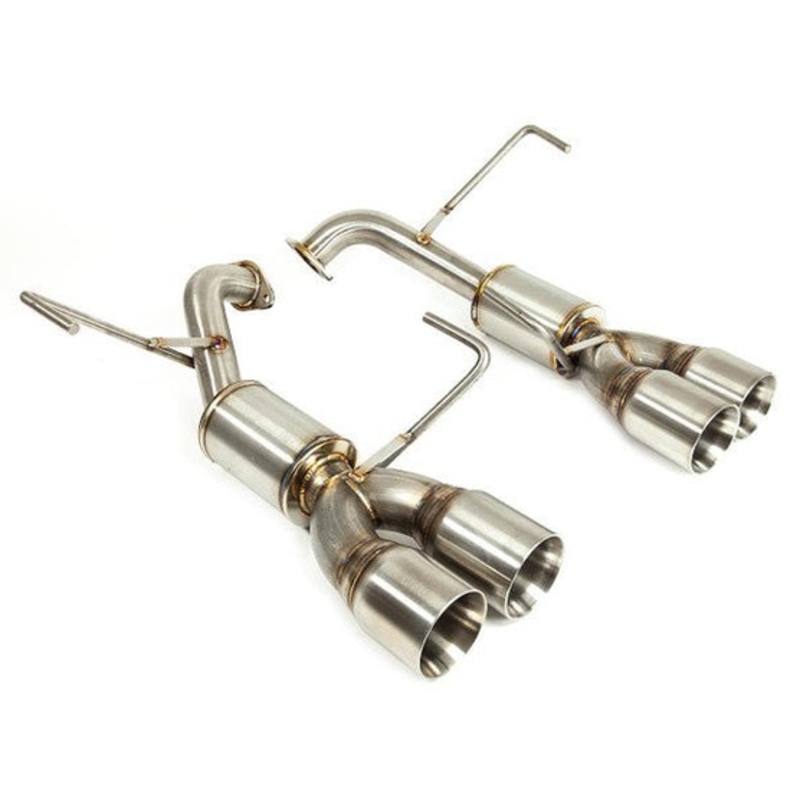 Nameless Performance [19-21 STI, 2018 STI Type RA] Catback w/ 3.5″ Double Wall Polished Tips and 4″ Mufflers | SUCB19STI-4MU-35SDW