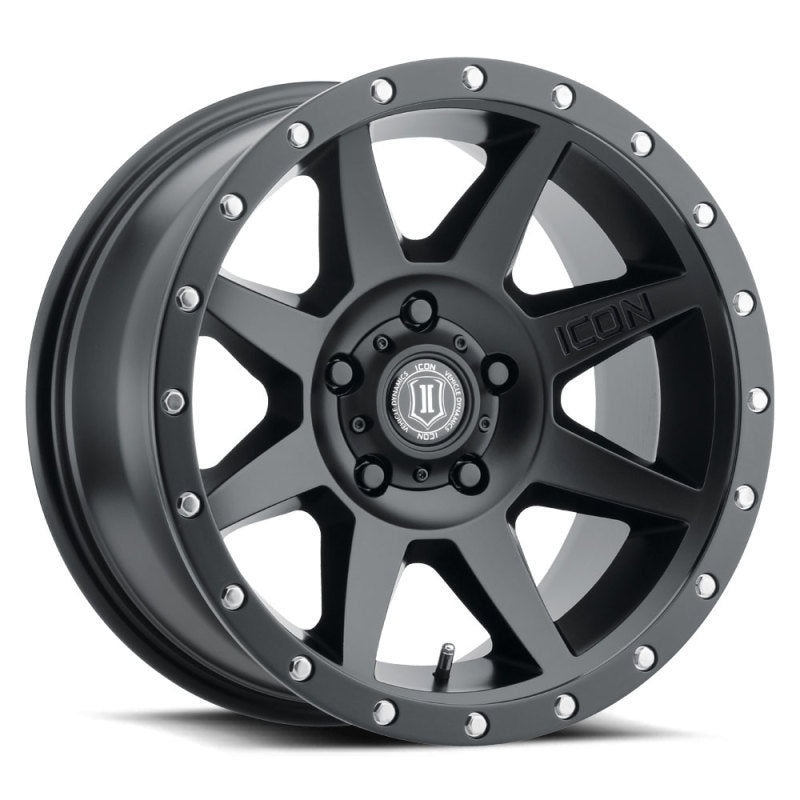 ICON Rebound 17×8.5 5×5.5 0mm Offset 4.75in BS Satin Black Wheel