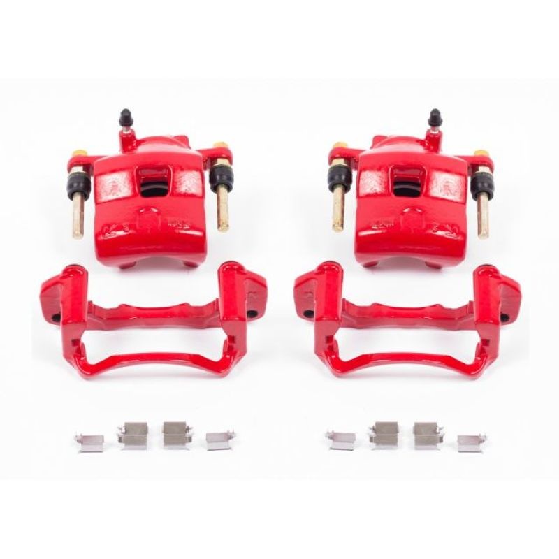 Power Stop 99-03 Mazda Protege Front Red Calipers w/Brackets – Pair