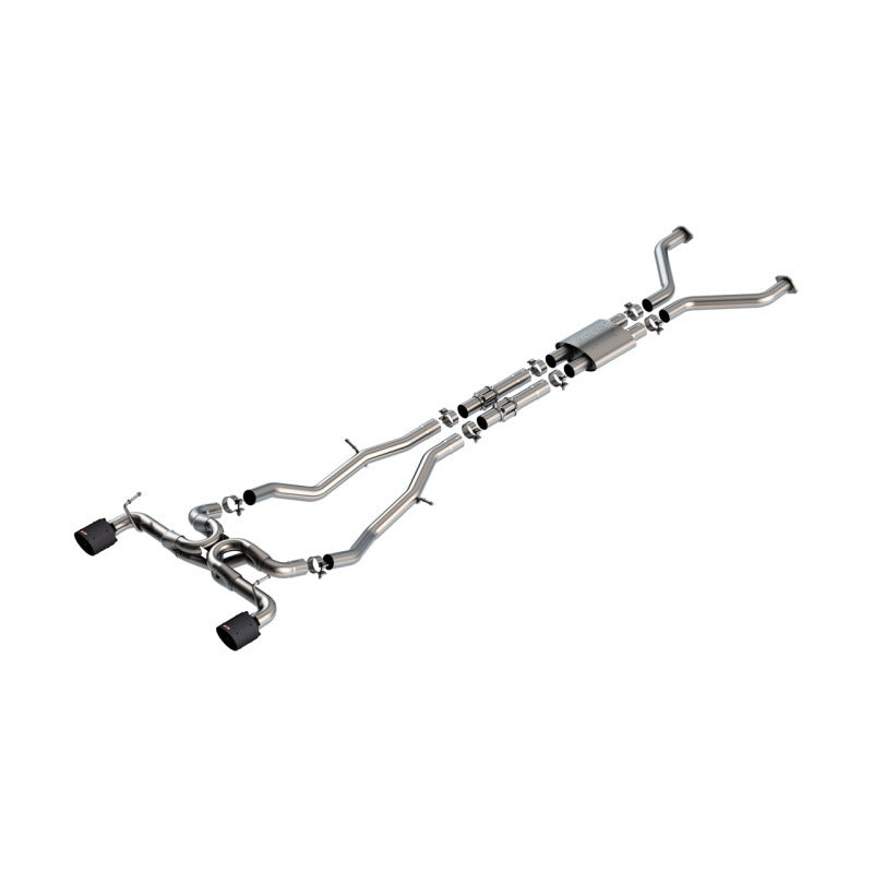 Borla 22-24 Nissan Z 2.5in ATAK Cat Back Exhaust 4.5in Tip – Carbon Fiber Black Anodized