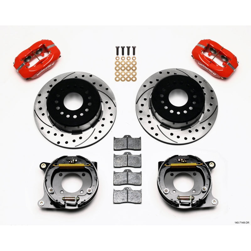 Wilwood Forged Dynalite P/S Park Brake Kit Drilled Red 93-97 Camaro/Firebird