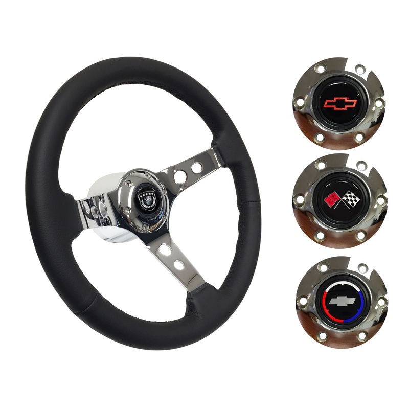 1984-89 Corvette Steering Wheel Kit | Black Leather | ST3095