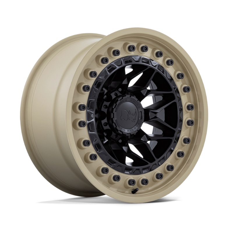 20×10 Black Rhino Alpha Matte Black w/ Sand Lip