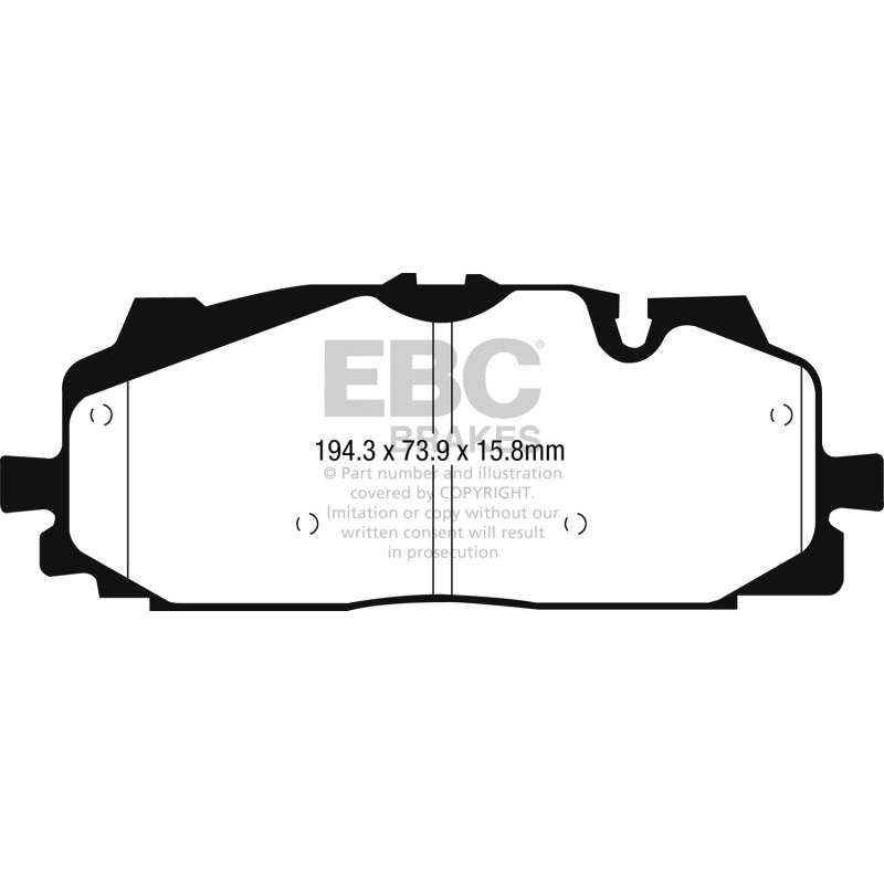 EBC 17-24 Audi RS4 2.9TT / 21-24 Audi RS3 2.5T Yellowstuff Front Brake Pads