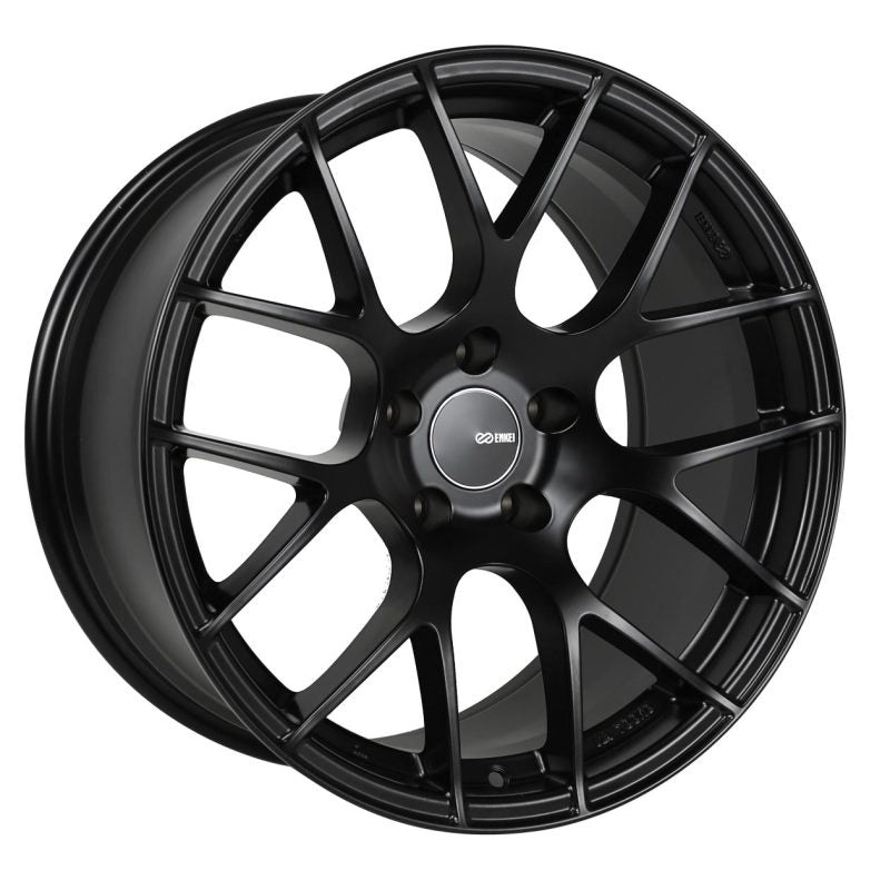 Enkei Raijin 19×9.5 35mm Offset 5×112 Bolt Pattern 72.6 Bore Dia Black Wheel
