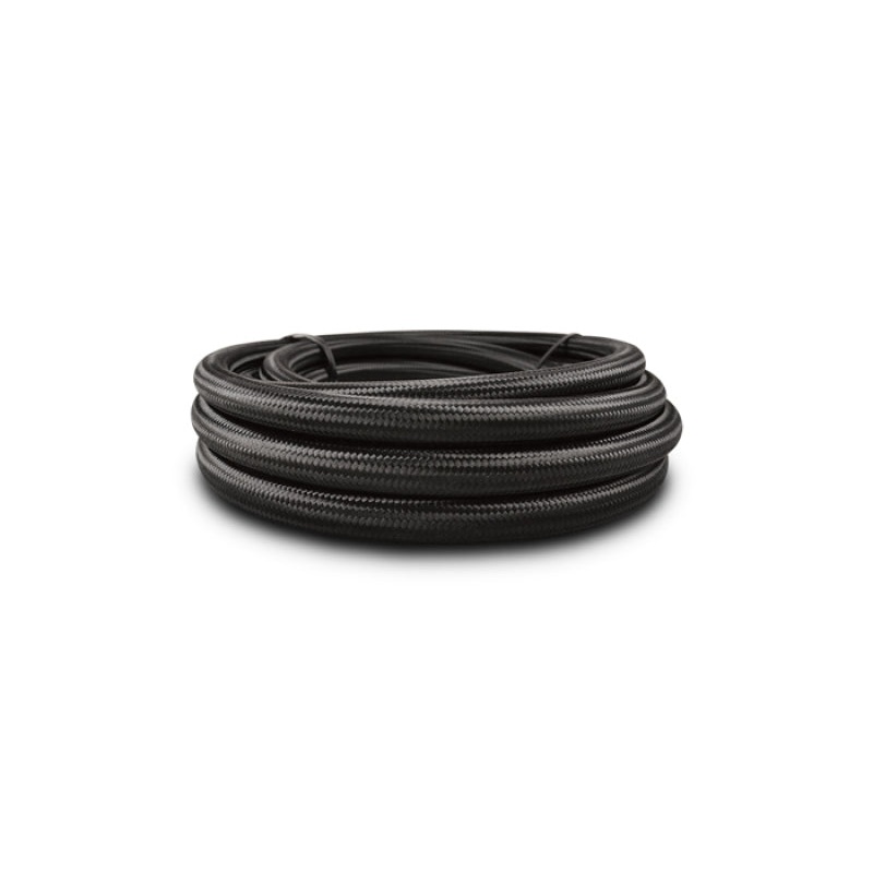 Vibrant -4 AN Black Nylon Braided Flex Hose (20 foot roll)