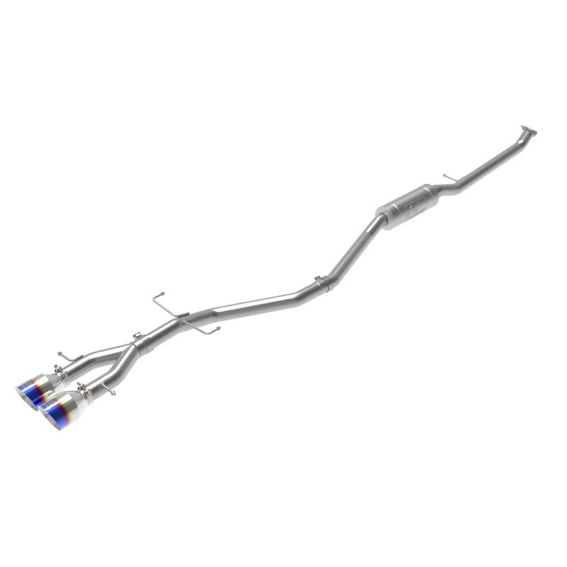 aFe Takeda 2-1/2 IN 304 Stainless Steel Cat-Back Exhaust System w/ Blue Flame Tips – 2017-2020 Honda Civic Si Coupe