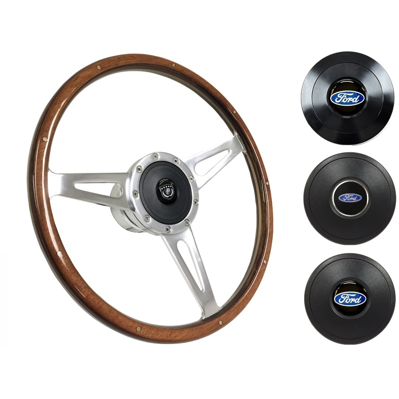 1965-68, 70-77 Ford Truck Steering Wheel Kit | Deluxe Walnut Wood | ST3053