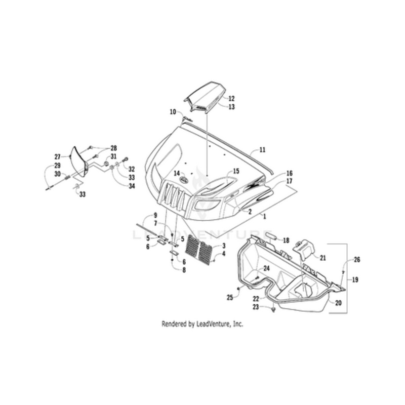 Hood Decal – Right by Arctic Cat