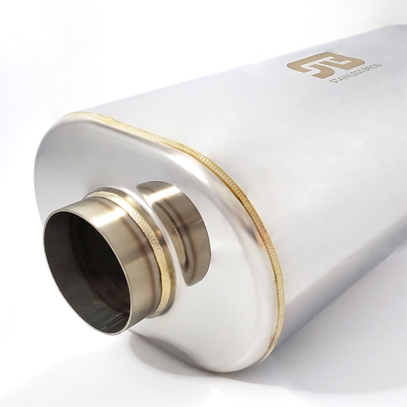 Stainless Bros 3.0in x 17.0in OAL SS304 Muffler – Polished