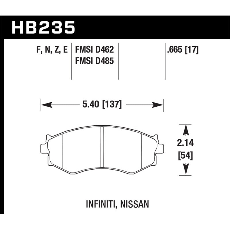 Hawk Infiniti G20 /Nissan 240SX/Axxess/Senta/Stanza Blue 9012 Race Front Brake Pads