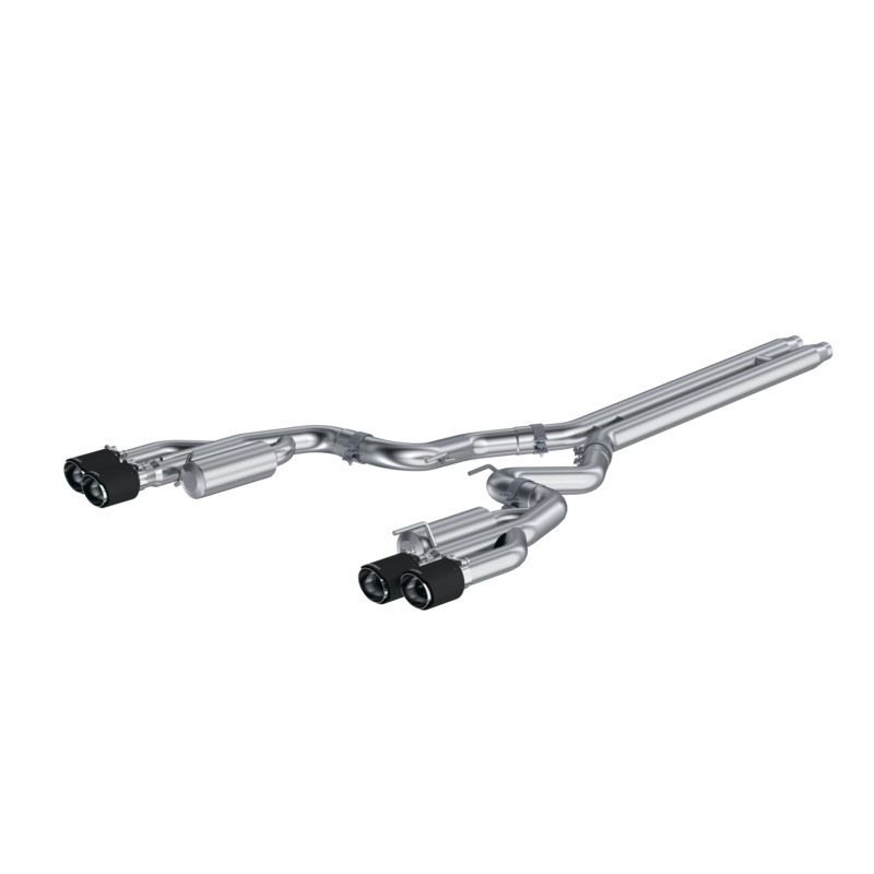 MBRP 3-Inch Race Dual Exit Cat-Back Exhaust w/Carbon Fiber Tips | 2018 – 2023 Ford Mustang GT (S72073CF)