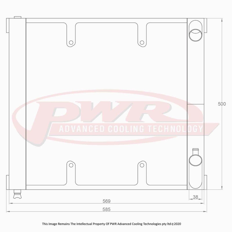 PWR – 55mm Performance Radiator (Mazda RX7 FC Series 4 85-89) W/ 16 SPAL Fan Mounts