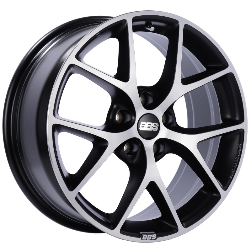 BBS SR 18×8 5×108 ET42 Satin Black Diamond Cut Face Wheel -70mm PFS/Clip Required