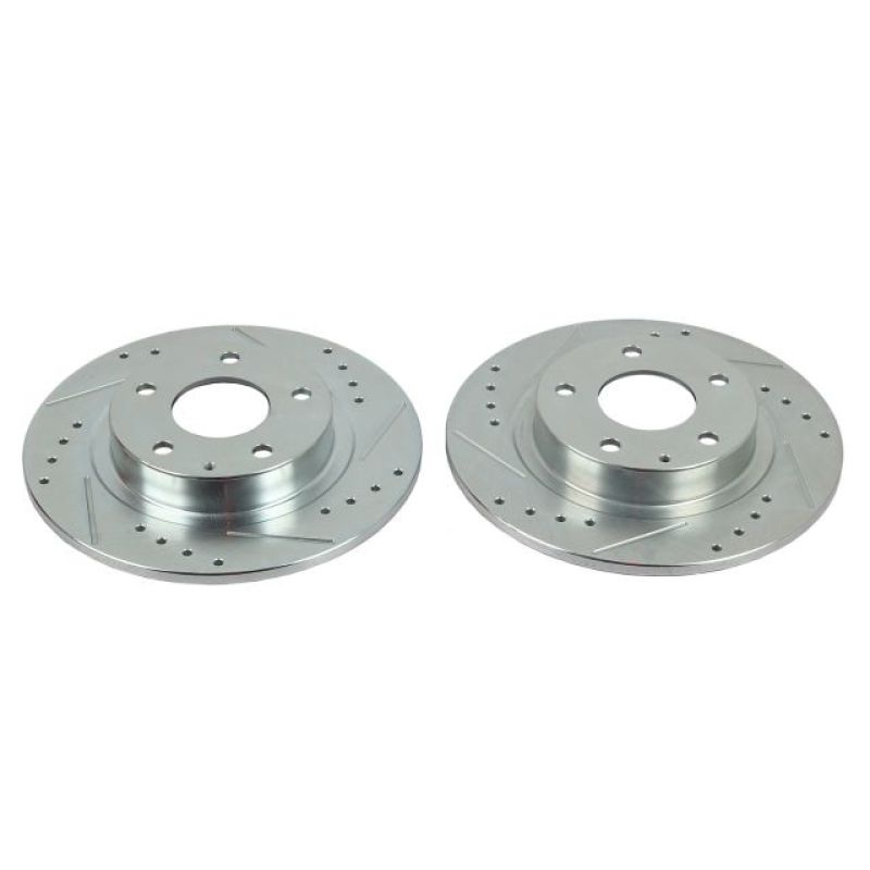Power Stop Rear Evolution Drilled & Slotted Rotors Pair Mazda Mazdaspeed 6 2014-2020 | JBR1597XPR