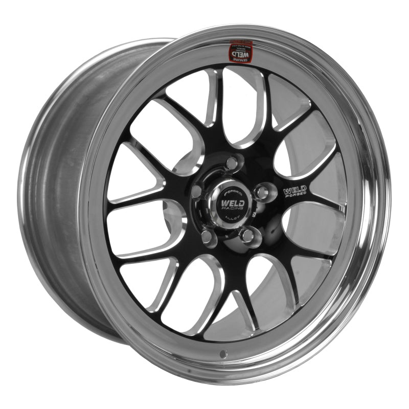 Weld S77 18×9 / 5×4.75 BP / 5.1in. BS Black Wheel (High Pad) – Non-Beadlock