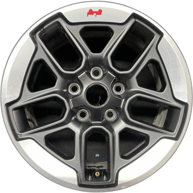 17″ WRANGLER 18 VIN X 6th digit JL body 17×7.5 5 spoke aluminum U spoke opt WLD with polished lip Original OEM Wheel Rim