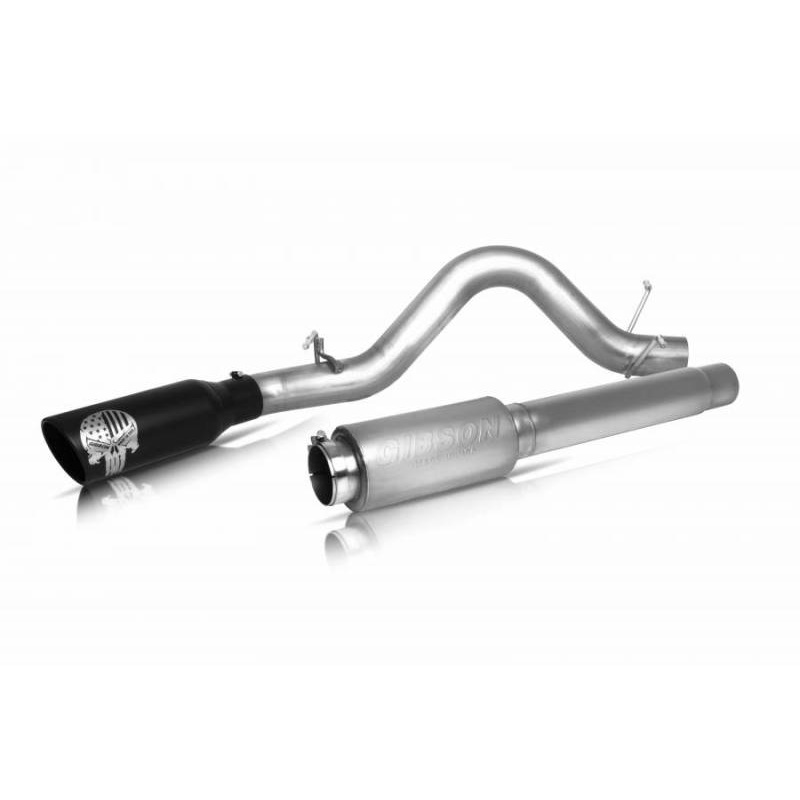 Gibson 14-15 GMC Sierra 1500 SLT 5.3L 4in Patriot Skull Series Cat-Back Single Exhaust – Stainless