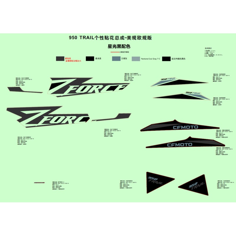 Front Decal RH Side Door by CF Moto