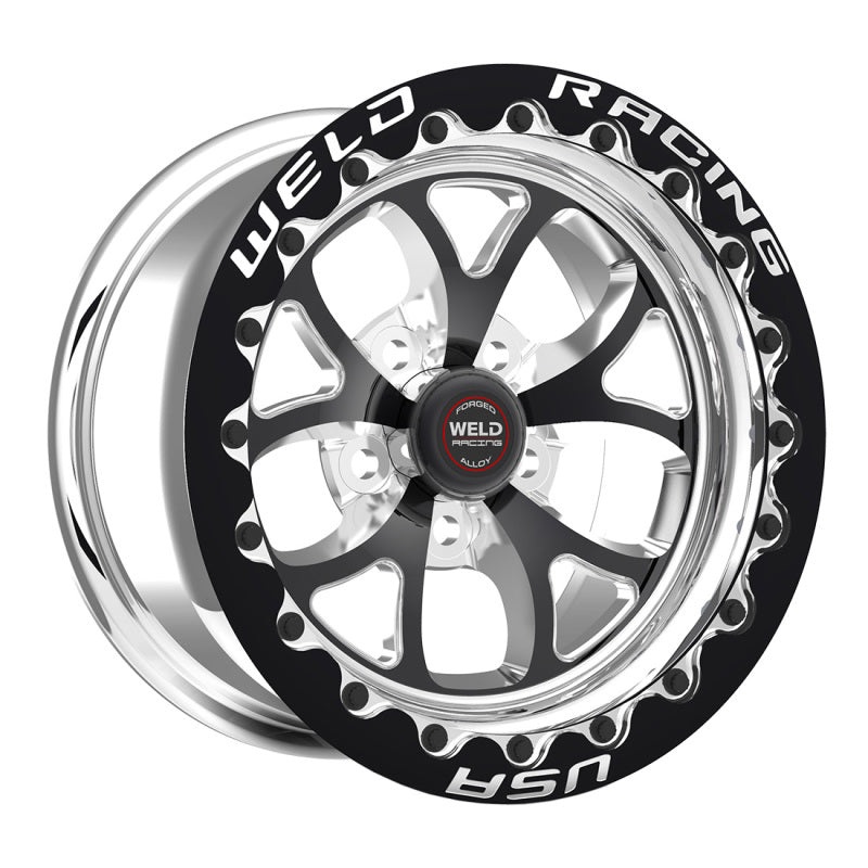 Weld S76 17X11 / 5X115 BP / 6.2in BP Black Wheel (High Pad) – Black Single Beadlock MT