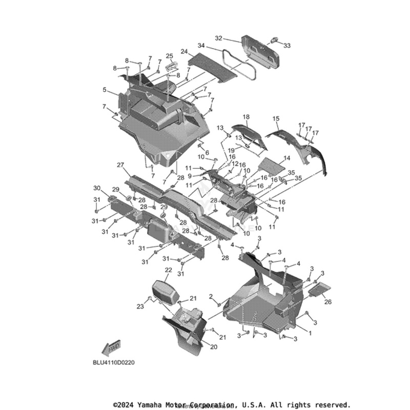 Instrument Trim Panel 2 by Yamaha