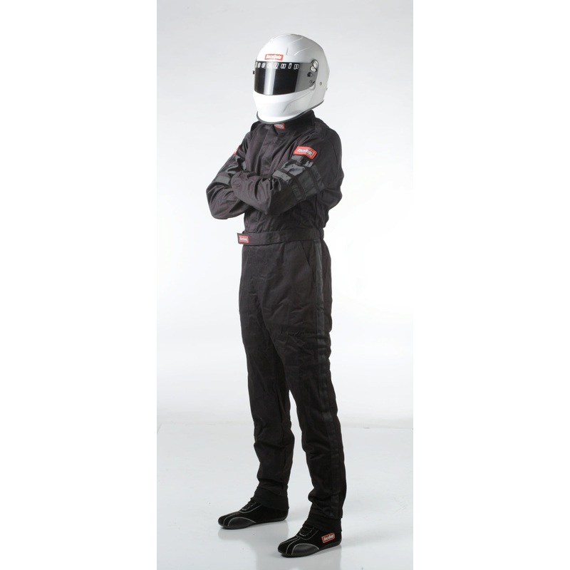 RaceQuip Black SFI-1 1-L Suit – Large