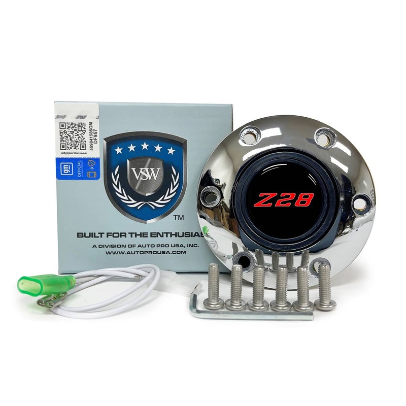 VSW S6 | Red Camaro Z28 Emblem | Chrome Horn Button | STE1072CHR