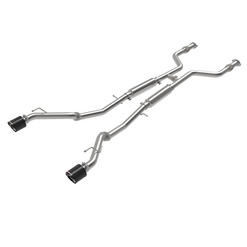 aFe Takeda 2-1/2 IN 304 Stainless Steel Cat-Back Exhaust System w/ Carbon Fiber Tip – 2023+ Nissan 400Z