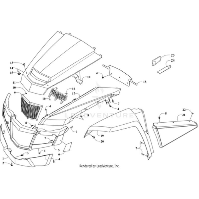 Front Fender – Inner – Right – Fossil by Arctic Cat