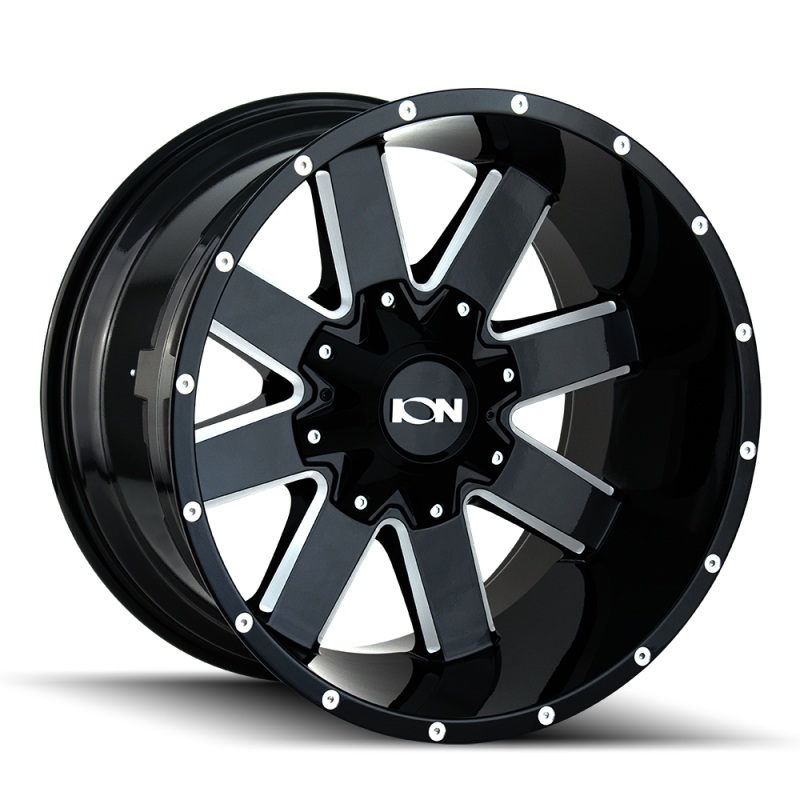 ION Type 141 17×9 / 5×114.3 BP / -12mm Offset / 87mm Hub Gloss Black Milled Wheel