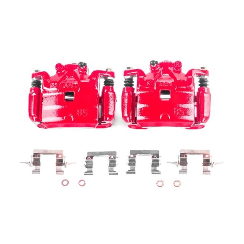 Power Stop 11-17 Nissan Juke Front Red Calipers w/Brackets – Pair