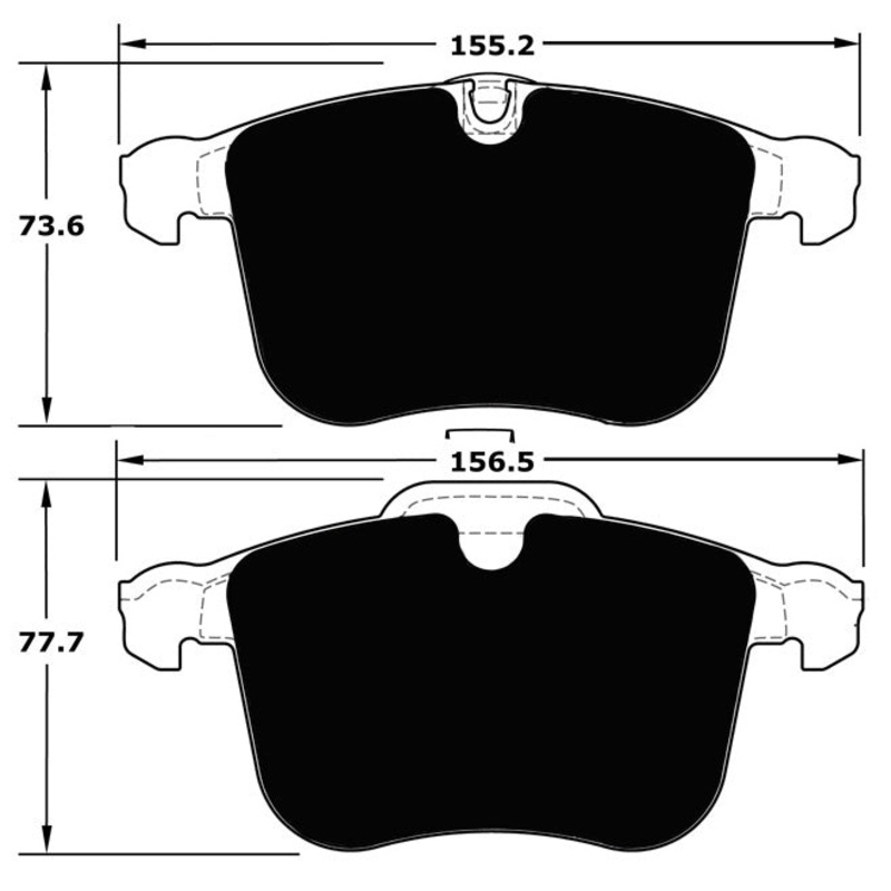 Porterfield Brake Pads for 2007 SAAB 9-3 Aero 2.8L 314mm F/Disc
