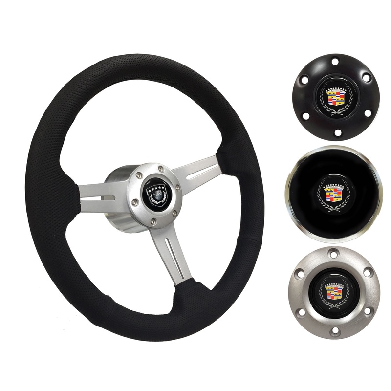 1969-89 Cadillac Steering Wheel Kit | Perforated Leather | ST3587BLK-BLK