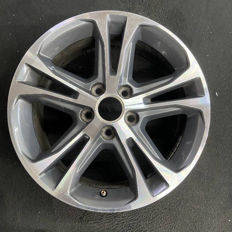 17″ MUSTANG 13 17×7 aluminum 5 split spoke TPMS machined edges inlay machined cap surround Original OEM Wheel Rim