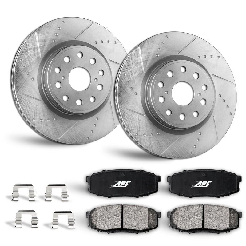 APF Rear Brake Kit Rotors and Pads for Toyota 4Runner 2010-2020