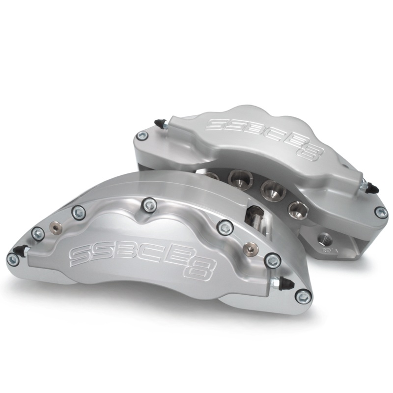 American Made B8-Barbarian 8 Piston Billet Aluminum Direct Fit Rear Caliper Upgrade Kit. Clear A404-11