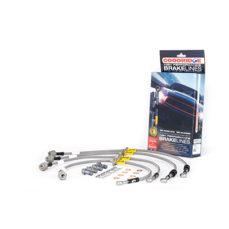 Goodridge 17-20 Honda Civic Si (Si Model Only) Stainless Steel Brake Line Kit