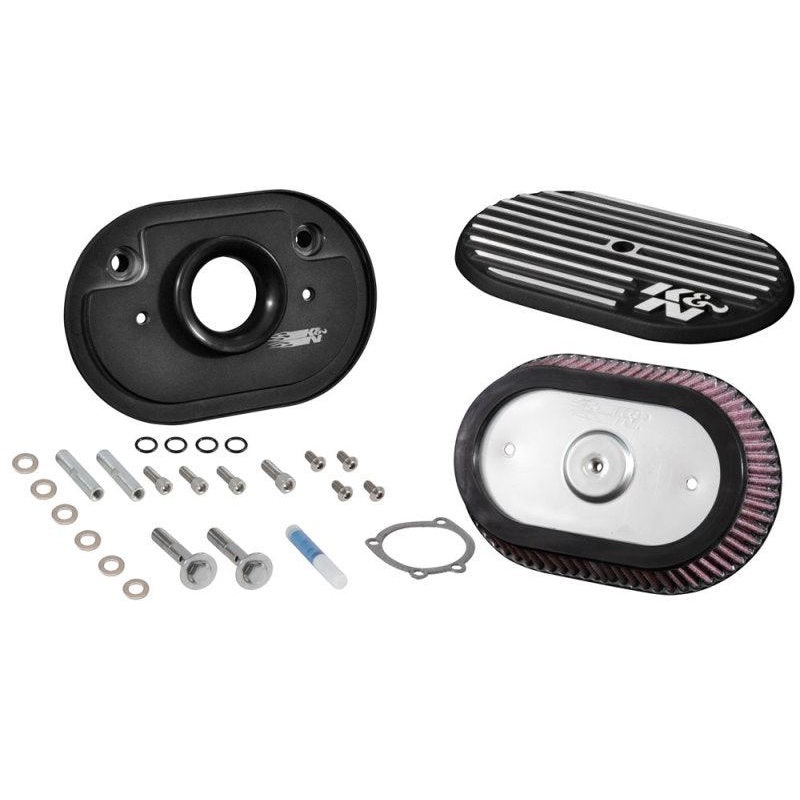 K&N Street Metal Intake System for 02-06 Harley Davidson Road King F/I 88cl Side Draft Dyna/Softail