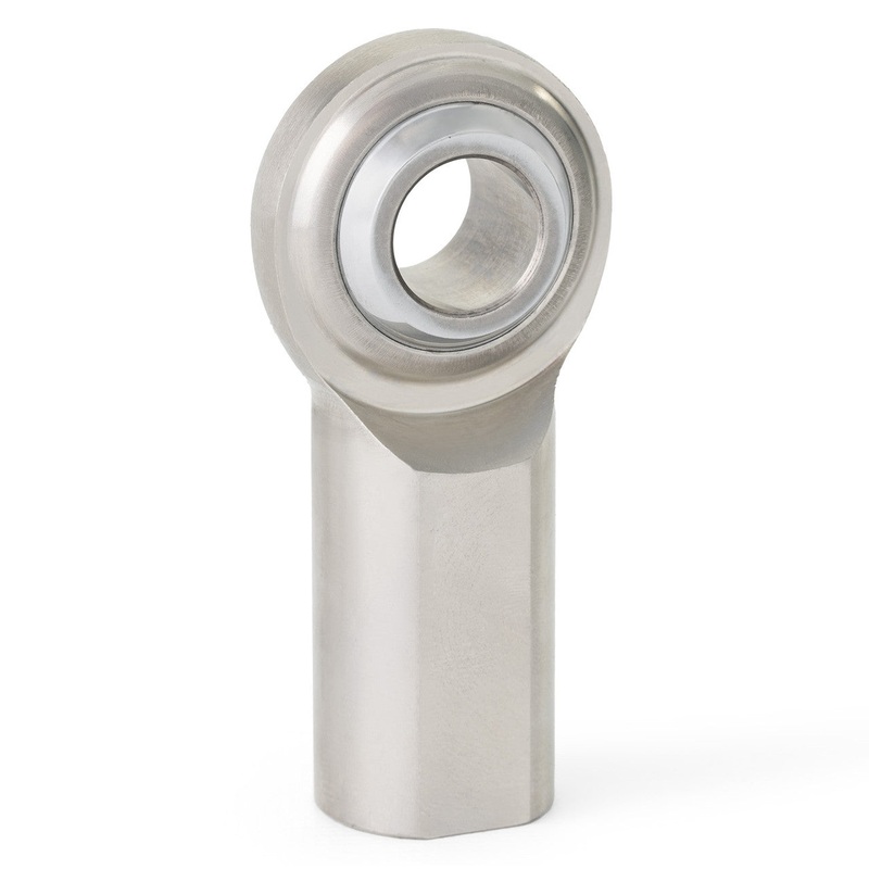 QA1 GFR4T G Series 2 Piece Stainless Rod End 1/4in. Bore 1/4in.-28 RH Female Thread PTFE Lined