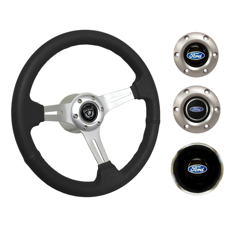 1970-76 Ford Torino Steering Wheel Kit | Black Leather | ST3014BLK