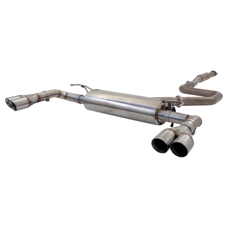 KIA FORTE GT NON  POLISHED STAINLESS STEEL 3 CAT-BACK EXHAUST SYSTEM WITH VAREX MUFFLER AND TIPS