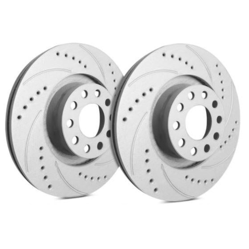 SP Performance Drilled & Slotted ZRC Rear Rotors (Pair) Subaru STI 2004