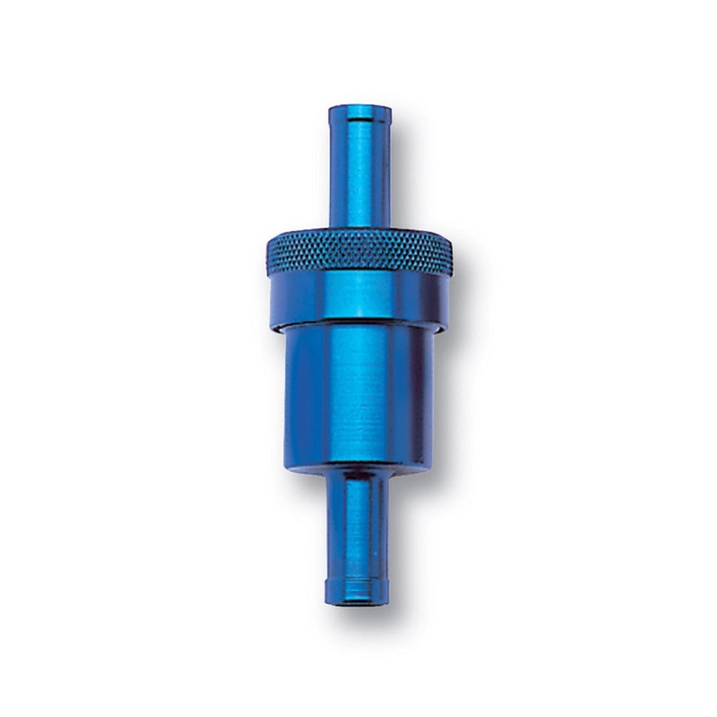 Russell Performance Blue Street Fuel Filter (3in Length 1-1/8in diameter 3/8in inlet/outlet)