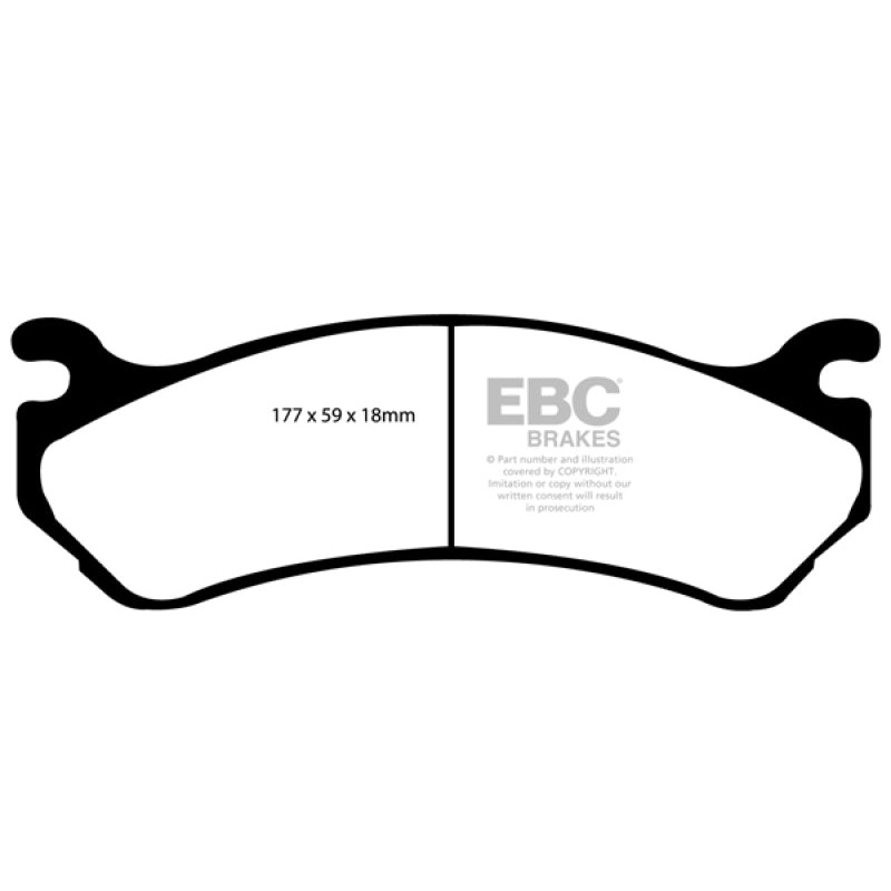 EBC 02 Cadillac Escalade 5.3 (Akebono rear caliper) Yellowstuff Front Brake Pads