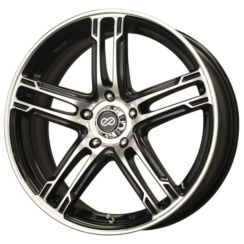 Enkei FD-05 15×7 4×100 38mm Offset 72.62 Bore Dia Black Machined Wheel